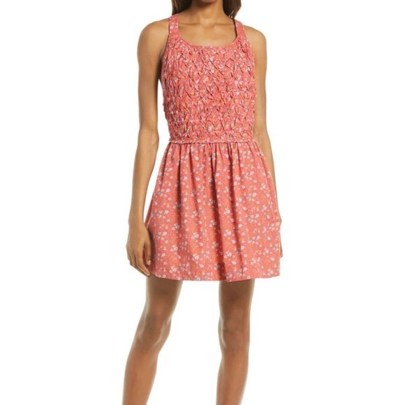 Free People Petunia Sleeveless Minidress Poppy Combo - Picture 2 of 9